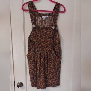 Blakeley Leopard Overall Mini Dress